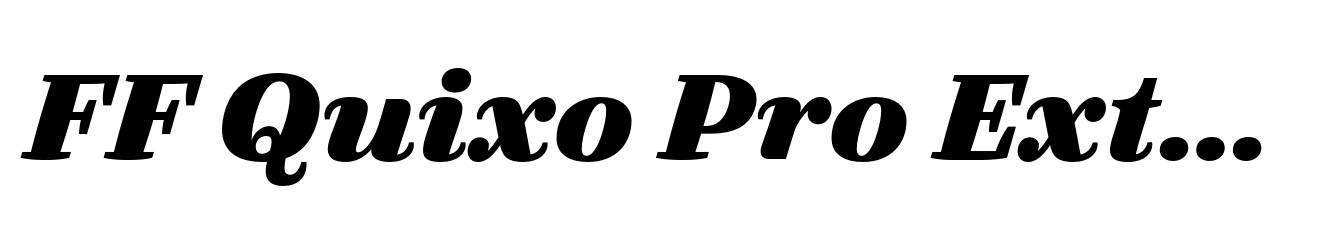 FF Quixo Pro Extra Bold Italic
